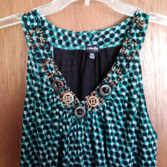 Rafaella Petite Sleeveless Top w/ Beads - Large - Picture 5 of 10